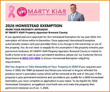 2026 Homestead Exemption